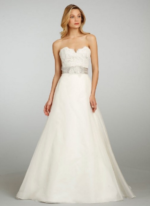 aline - lace - bodice - sweetheart - neckline - belt - detail - organza - skirt - jim - hjelm - 8308