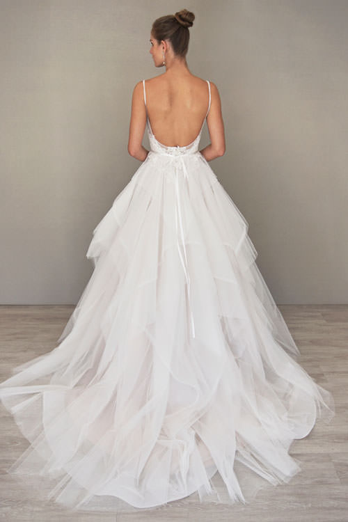 Low Back Ball Gown Wedding Dress