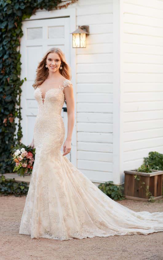 Silk & Lace Beaded Gown