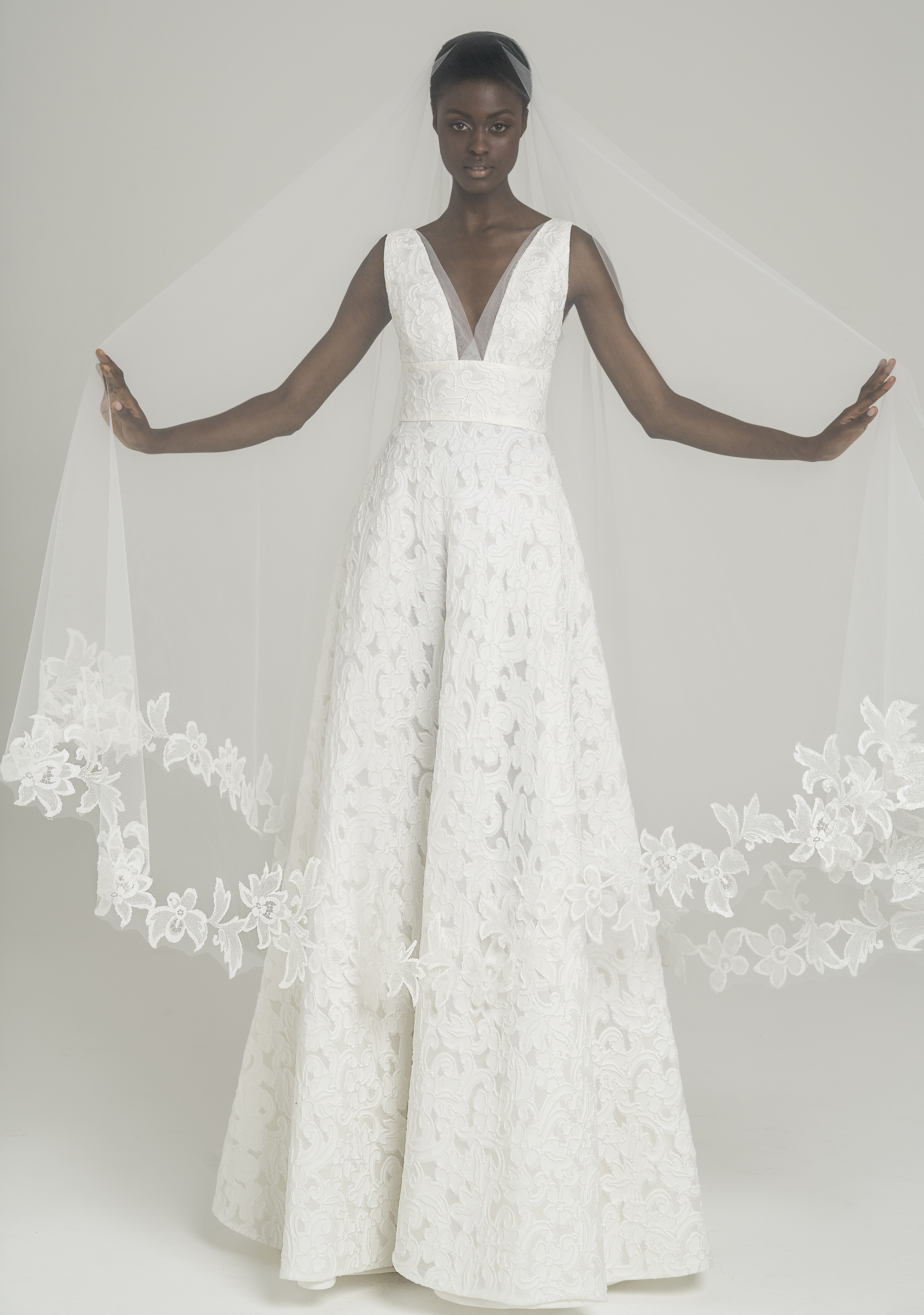 silk jacquard wedding dress Silk Jacquard Sleeveless Princess Dress White / FR 36
