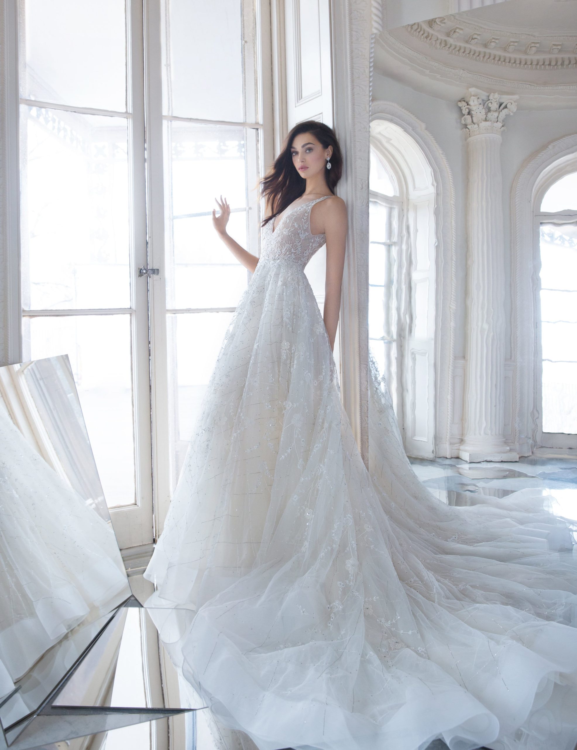 Lazaro Tulle Ball Gown Wedding Dress