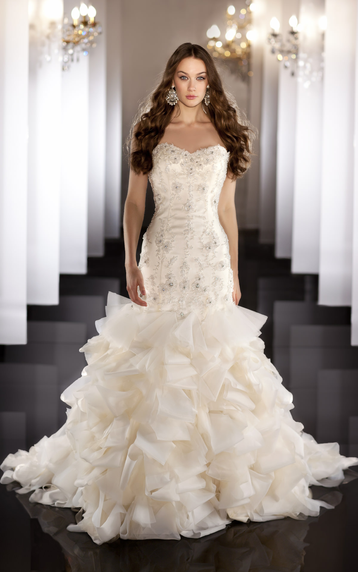 White diamante shop wedding dress