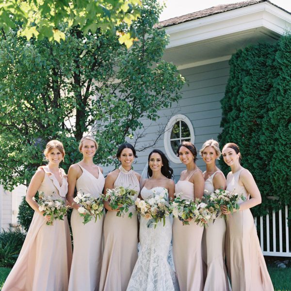Jasmine & JT Wedding Atelier Real Bride - Suzanne Neville Athena Wedding Dress – Timeless Classic Fit and Flare Bridal Gown with Basque Waist, Strapless Sweetheart Neckline, Corset Detail and, Floral Fabric.