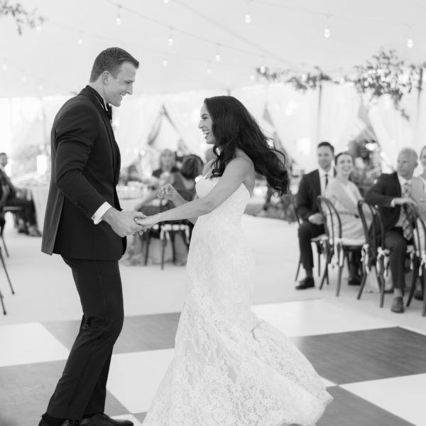 Jasmine & JT Wedding Atelier Real Bride - Suzanne Neville Athena Wedding Dress – Timeless Classic Fit and Flare Bridal Gown with Basque Waist, Strapless Sweetheart Neckline, Corset Detail and, Floral Fabric.