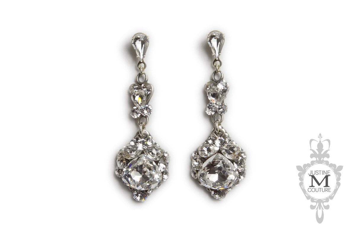 Regina Wedding Earrings from Justine Couture