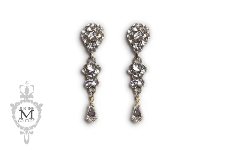 Whitney Bridal Earrings from Justine Couture