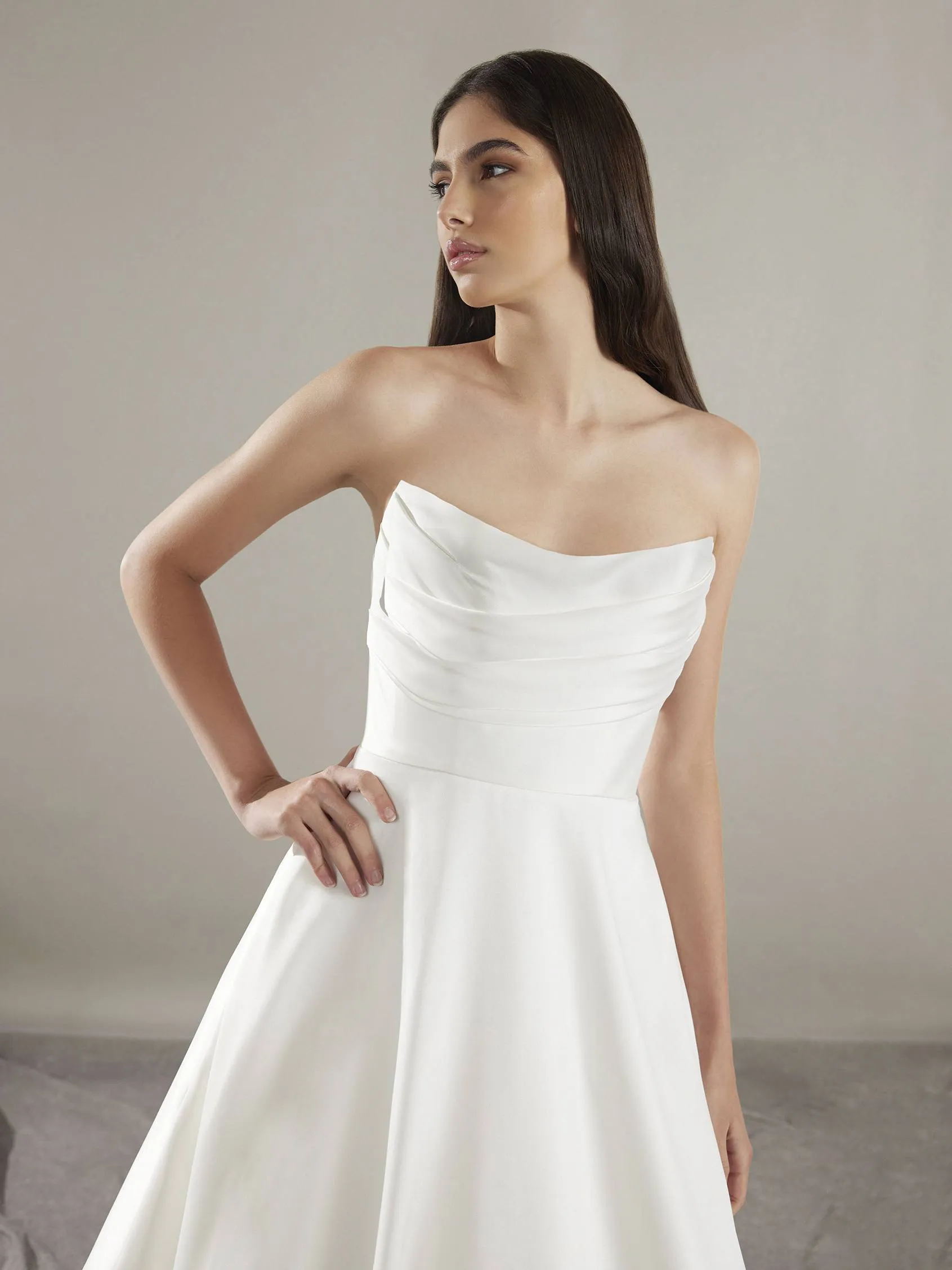 Pronovias mikado silk dress best sale