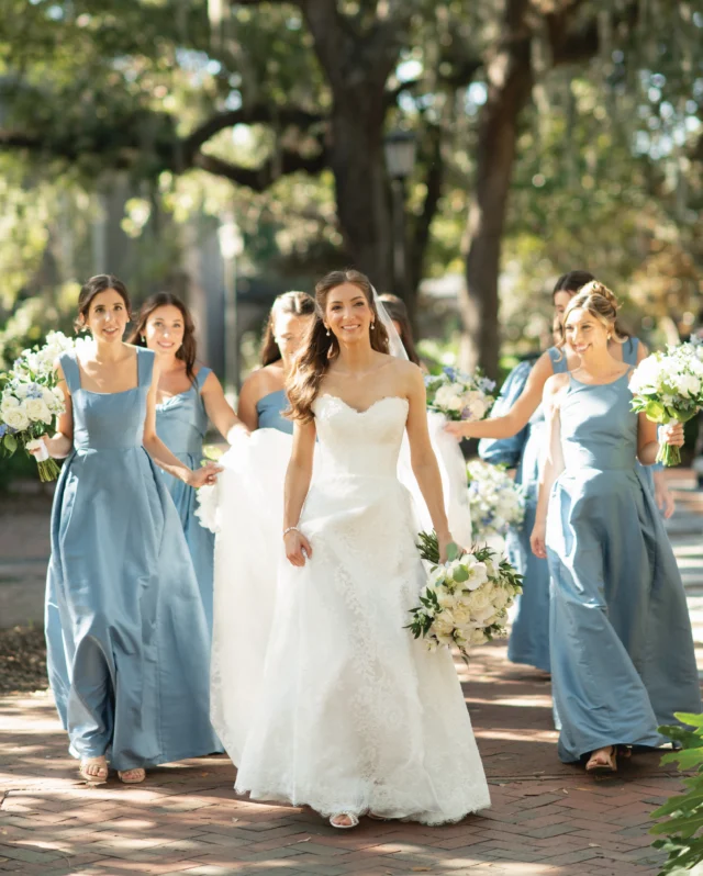 S A V A N N A H  R E A L  W E D D I N G! 🤩✨🙌🏼

These photos have us completely captivated.

Our #weddingateliernycbride Ashley wore the strapless ‘Wellesley’ dress by @suzanneneville a timeless lace gown with a breathtaking train that looked absolutely stunning against the charm and beauty of Savannah. 🥂💫

Her bridesmaids in dusty blue and that classic white rose bouquet tied the whole look together perfectly.

Ashley shared with us their love story:

“We met sophomore year of college and have been together for over a decade. Our wedding felt like a true reflection of our journey and the life we’ve built, celebrated with all of our favorite people in our favorite place, Savannah.”

Also, her wedding dress shopping tips: 

“Pay attention to what you keep coming back to. I tried on so many different styles, but I always had a strapless sweetheart silhouette in mind. The moment I put the dress on, I just knew - it felt like me, and there was no second-guessing it.”

Ashley & Will, wishing you a lifetime of love and happiness. 🤍✨

Bride: @ashleyrwest 
Groom: @will_buckingham1
Wedding dress boutique: @weddingatelier_nyc
Wedding dress designer: @suzanneneville 
Photographer @meredithcampbellphoto
Venue: St. John’s Church Savannah and Savannah Yacht Club 
Planner: @sincerely.yours.events
Hair: @bridessidebeauty
Makeup: @bridessidebeauty, @by.clairev 

#weddingateliernyc #suzanneneville #suzannenevillebride #savannahwedding